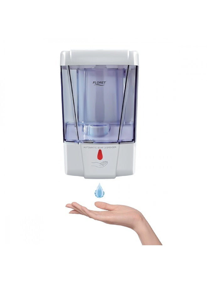 فلوريت موزع صابون سائل أوتوماتيكي من فلوريت سعة 680 مل أبيض - Image 1